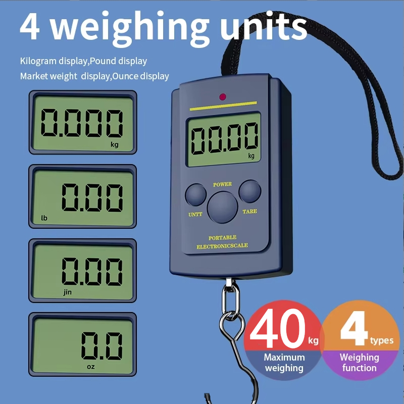 Fishing Hook - Balança Digital Portátil Multifuncional de 40kg/10g