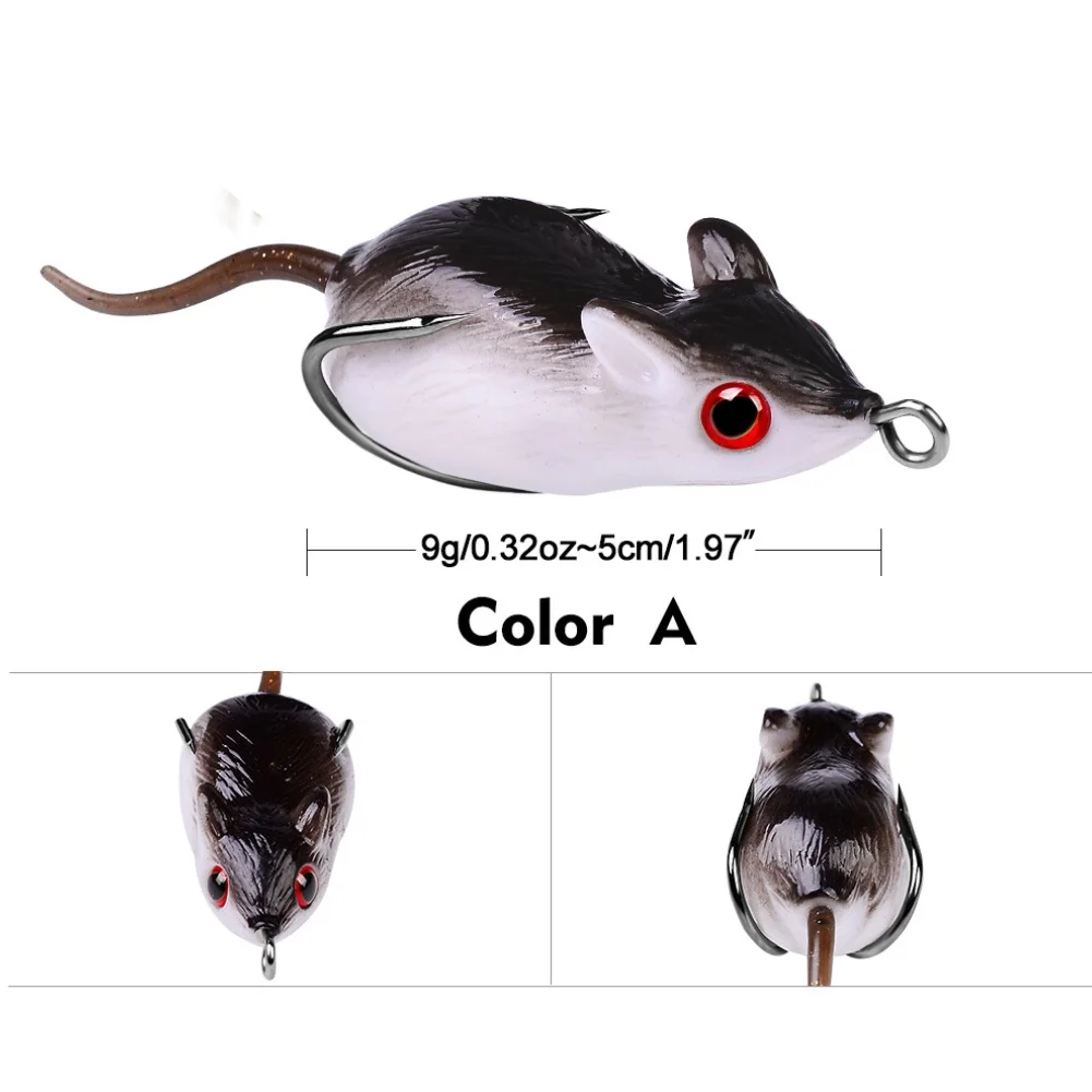 Fishing Hook Weedless - Isca Artificial Amfibiana Macia com Anzóis