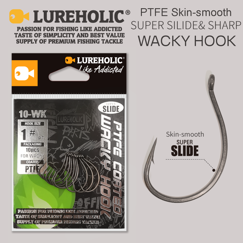 Fishing Hook Barbless - Lomeholic ptfe super slide gancho maluco