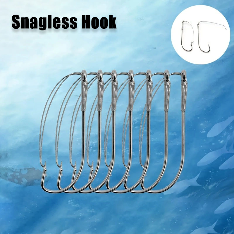 Fishing Hook Weedless - 20/40 peças ganchos de minhoca compensados