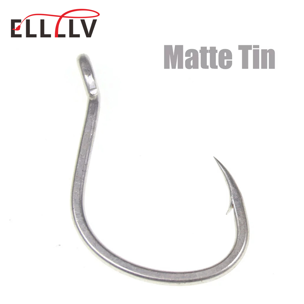 10 pçs fosco estanho anti-ferr - Fishing Hook Barbless avaliação e preço