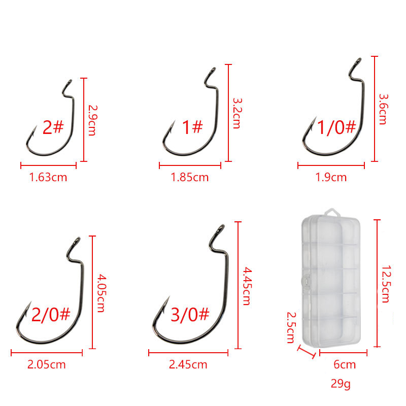 50 pçs largo worm gancho de aç - Fishing Hook Barbless avaliação e preço