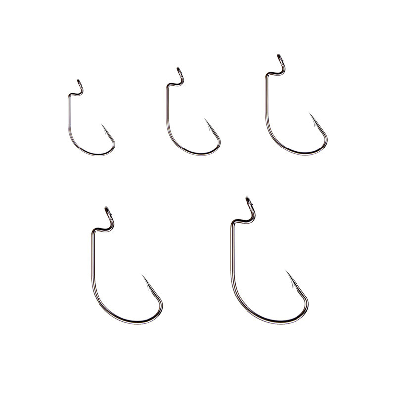 50 pçs largo worm gancho de aç - Fishing Hook Barbless avaliação e preço