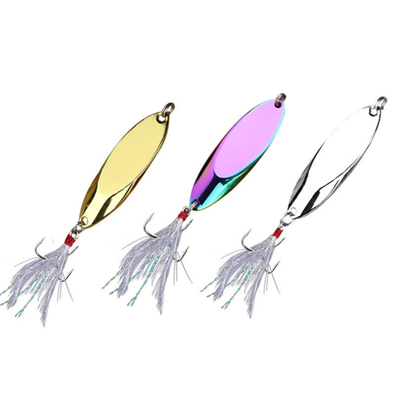 1pc 2.5g-35g colher de metal i - Fishing Hook Treble avaliação e preço