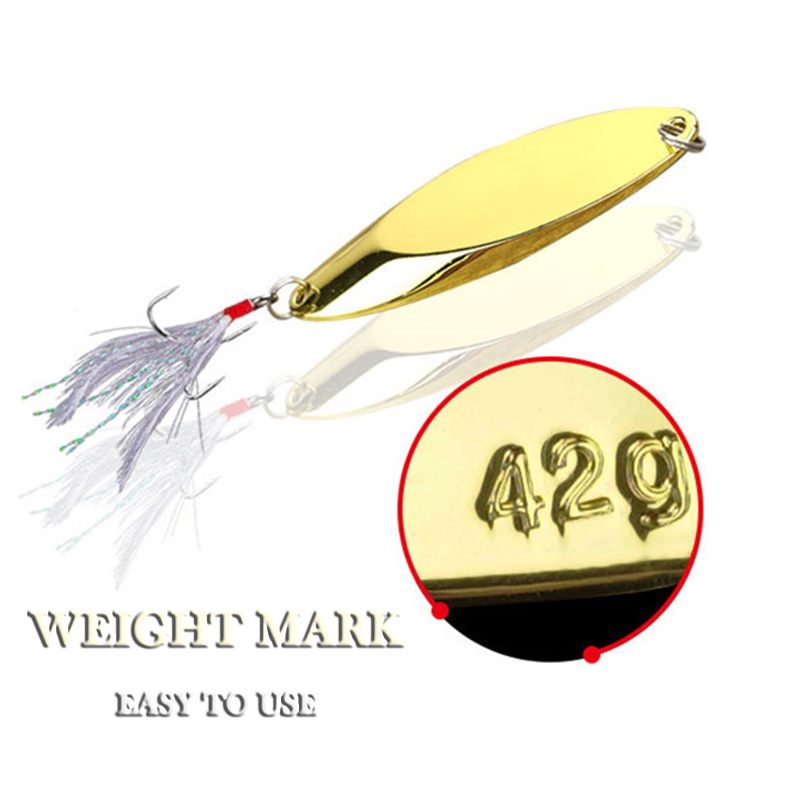 1pc 2.5g-35g colher de metal i - Fishing Hook Treble avaliação e preço