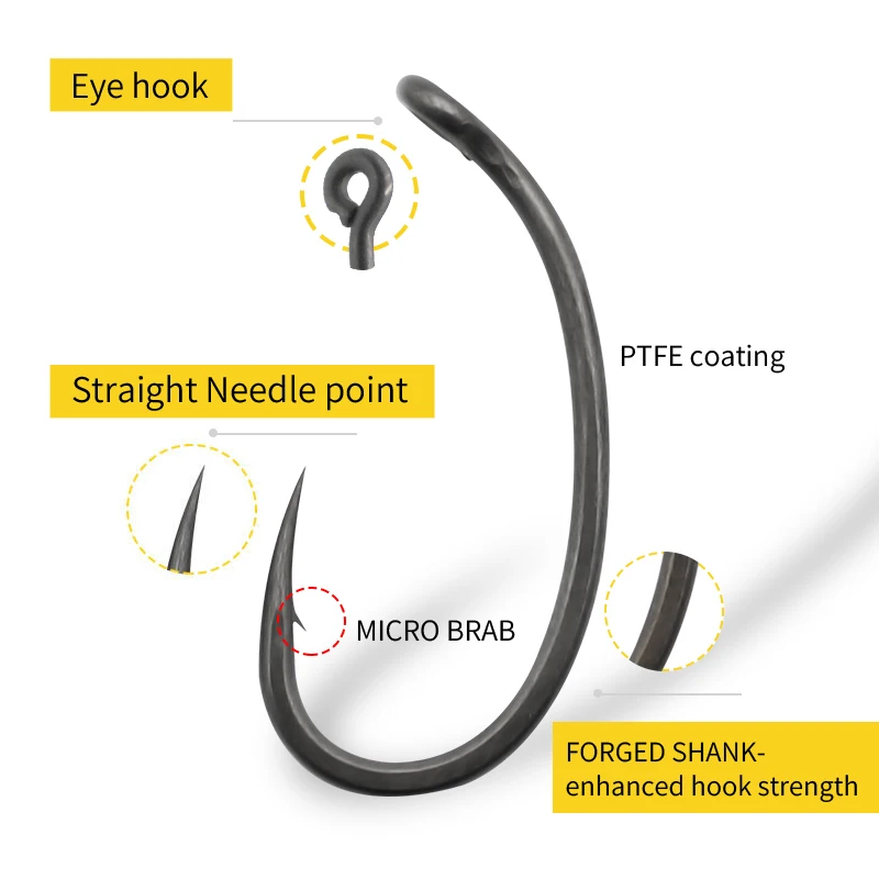 10 pçs gancho de pesca da carp - Fishing Hook Barbless avaliação e preço