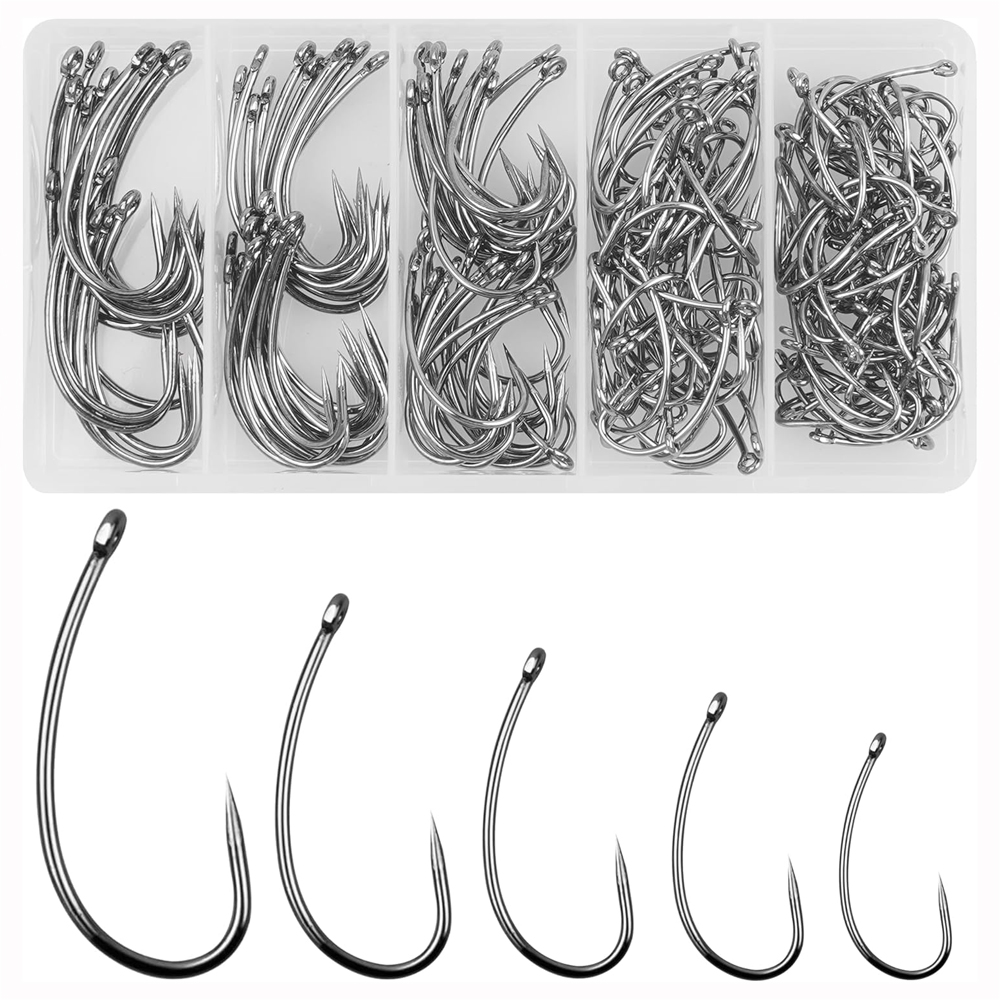 Barbless Fishing Hooks Kit, Sh - Fishing Hook Barbless avaliação e preço