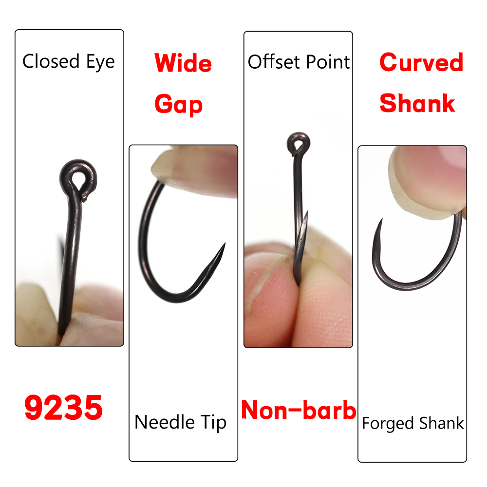 50PCS Anzóis de Pesca de Carpa - Fishing Hook Barbless avaliação e preço