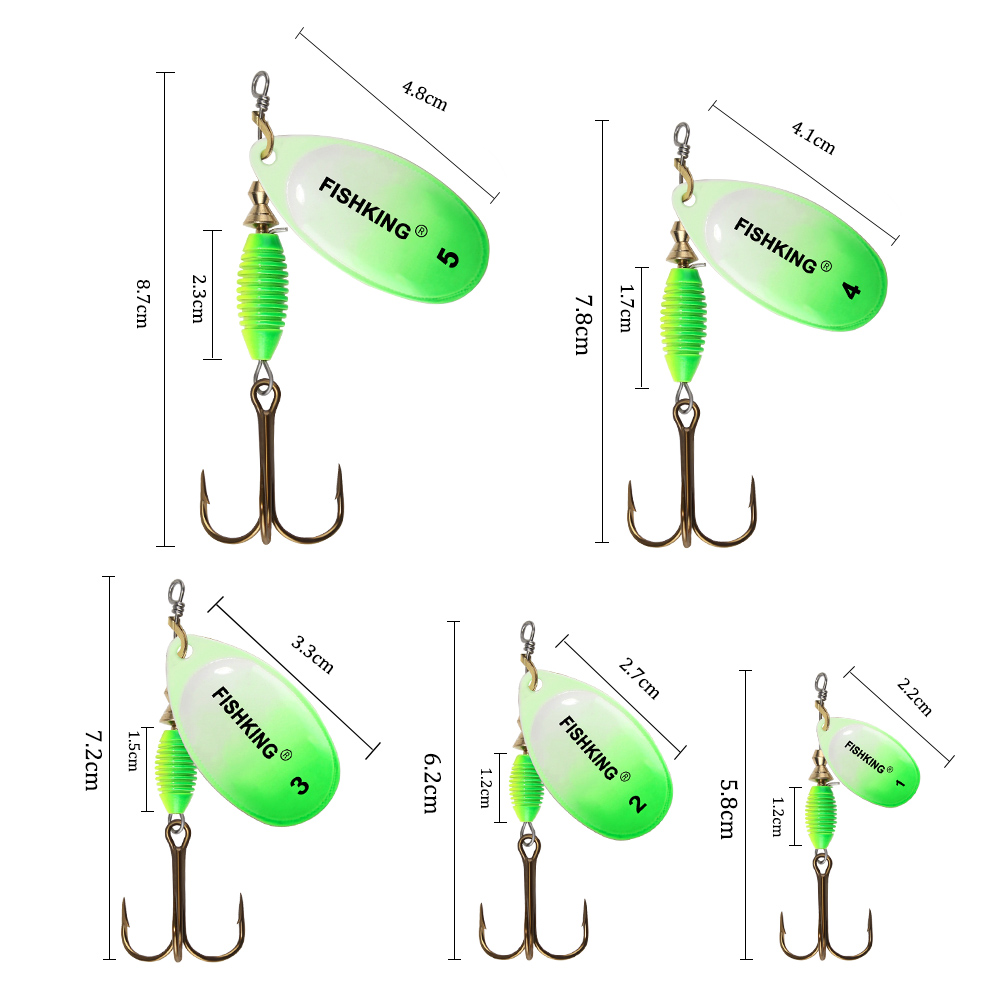 Metal Spinner Bait Fishing Lur - Fishing Hook Treble avaliação e preço