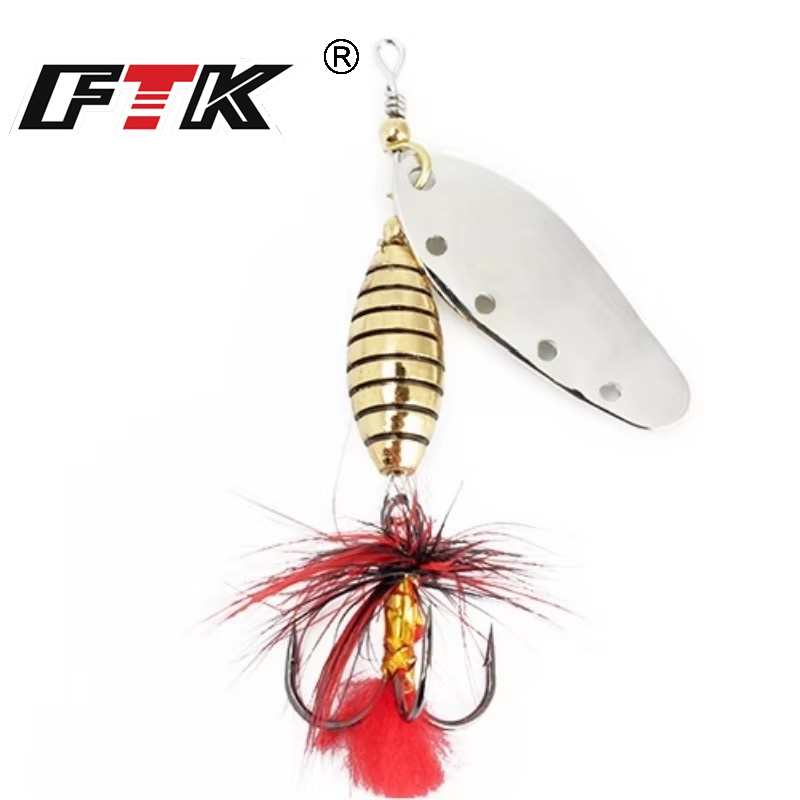 Ftk 6g 12g 16g metal spinner i - Fishing Hook Treble avaliação e preço