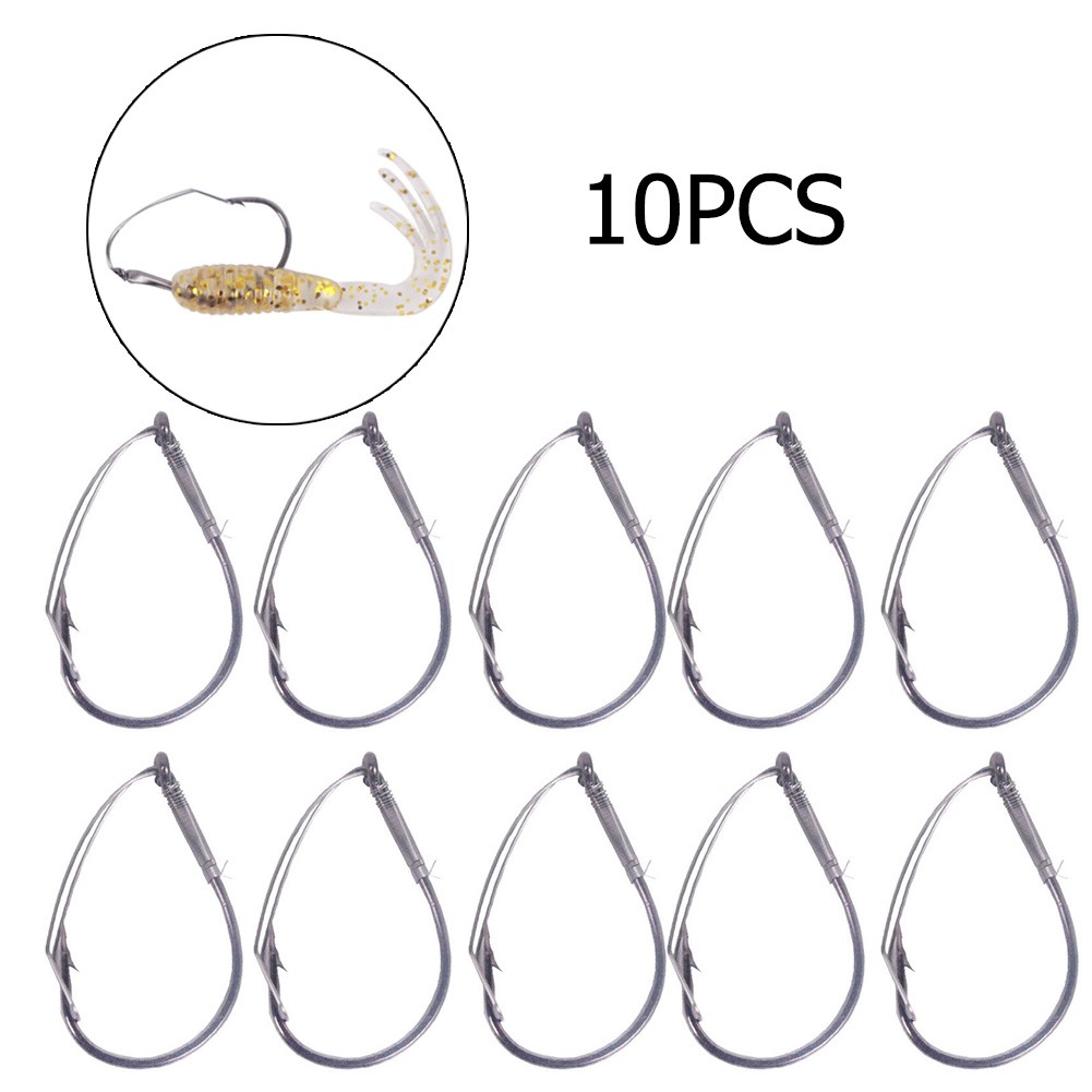 10 pçs/caixa aço de alto carbo - Fishing Hook Weedless avaliação e preço