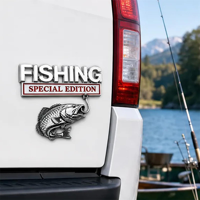 Emblema de Metal Cromado para  - Fishing Hook avaliação e preço