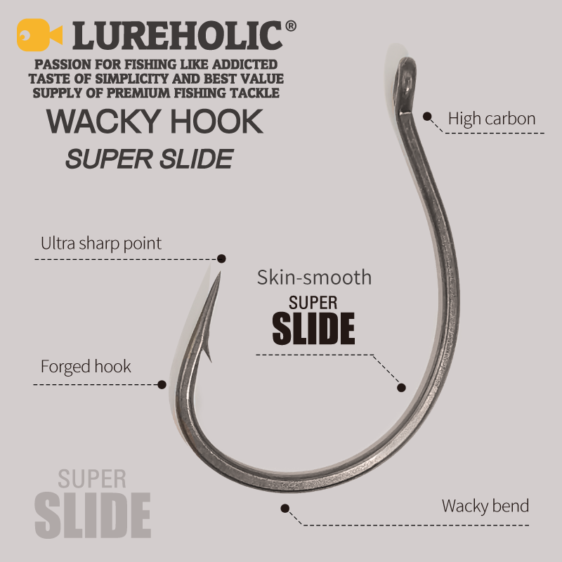 Lomeholic ptfe super slide gan - Fishing Hook Barbless avaliação e preço