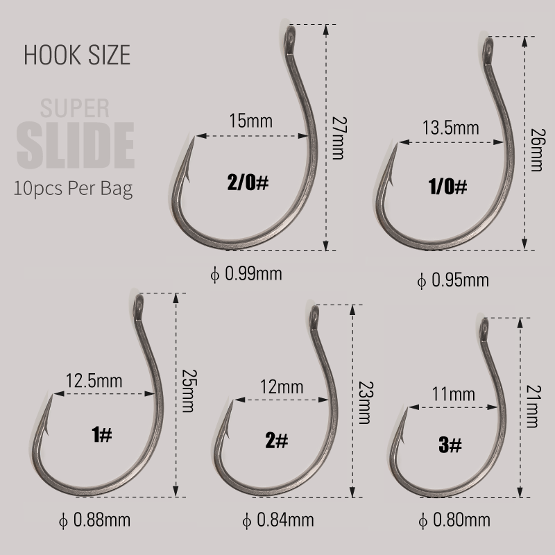 Lomeholic ptfe super slide gan - Fishing Hook Barbless avaliação e preço