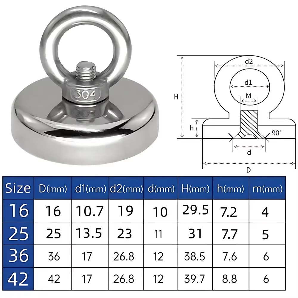 Suporte magnético de neodímio  - Fishing Hook Stainless Steel avaliação e preço