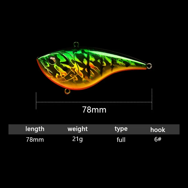 Isca de pesca vib 21g/78mm, is - Fishing Hook Treble avaliação e preço
