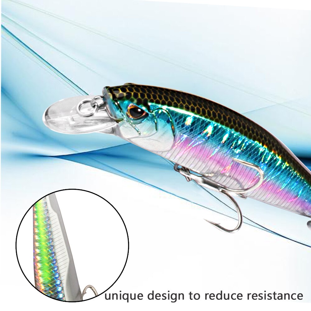 Afundando minnow 19g flutuante - Fishing Hook Treble avaliação e preço